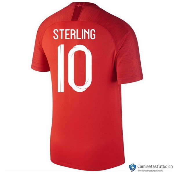 Camiseta Seleccion Inglaterra Segunda equipo Sterling 2018 Rojo